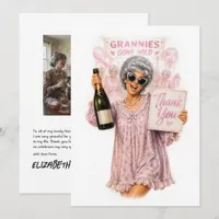 Grannies Gone Wild Funny Bachelorette Party Thank You Card