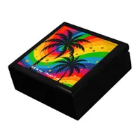 [South Beach Vibes] Retro Tropical Proposal RIng Gift Box