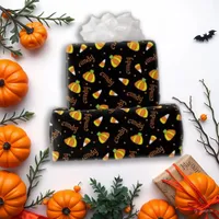 Bold Candy Corn Black Fun Halloween Wrapping Paper