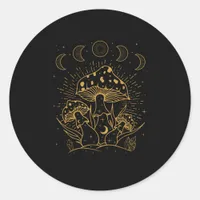 Goblincore Aesthetic Academia Cottagecore Mushroom Classic Round Sticker