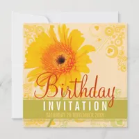 Spring Garden Sunshine Birthday Party Invitation