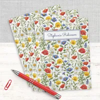 Colorful Wildflowers Pretty Floral Rustic Chic Pocket Folder