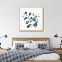 Modern Elegant Chic Abstract Botanical Coastal Framed Art