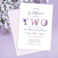 Wildflower Second Birthday Party Invitation