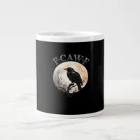 F Caw F Funny Bird Moon Minimal Clean Style Giant Coffee Mug