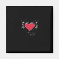 Have A Nice Day Skeleton Hands With Heart Classic  Magnet