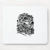 Cottagecore Aesthetic Frog Mushroom Goblincore Art Mouse Pad