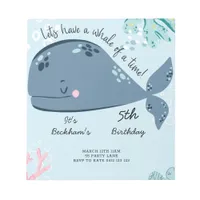 BUDGET Cute "Whale Of A Time" Sea Invitation Notepad