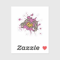 Skeleton Hand Heart Show Classic Sticker