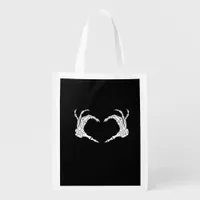 Skeleton Heart Hands Classic Grocery Bag
