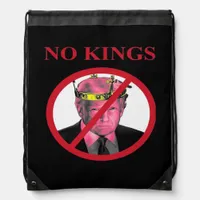 No Kings Anti Creative Graphic Style Drawstring Bag
