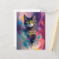A Beautiful Cat Colorful Postcard