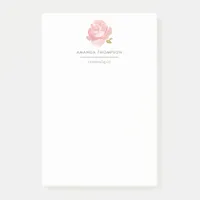 Chic Watercolor Blush Pink Rose Post-it Notes