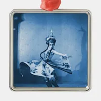 Blue Dancer Digital Art Metal Ornament