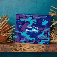 Camouflage Dark Blue & Purple Pattern Plaque