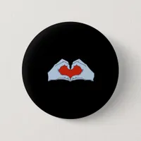 Skeleton Heart Hands Classic Basic Halloween Style Button