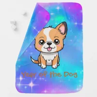 Cute Kawaii Chinese Zodiac Year of the Dog | Baby Blanket