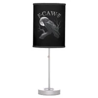 Crow F-Caw-F Funny Bird Moon Gothic Adult Humor Cr Table Lamp