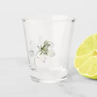 White floral Shot glass