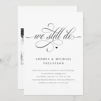 Elegant Luxury Calligraphy Wedding Vow Renewal Invitation