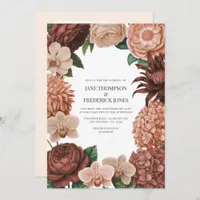 Apricot Cream, Soft Coral & Warm Terracotta Invitation