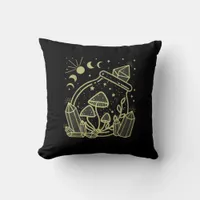 Goblincore Aesthetic Cottagecore Academia Mushroom Throw Pillow