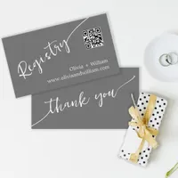 Minimalist QR Code Wedding Registry Card