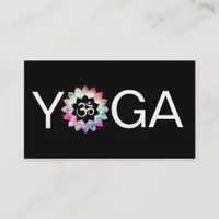 *~* Yoga Mandala OM  Aum  Lotus Teacher Instructor Business Card