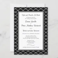 Formal Black Art Deco Reception-Only Invitation