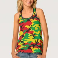 Rasta Flag Colored Patterned Tank Top