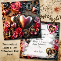 Floral Steampunk Valentine's Day Photo Template