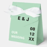 Modern Mint Green Wedding Favor Boxes