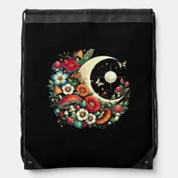 Aesthetic Goblincore Cottagecore Mushroom Funny Ar Drawstring Bag