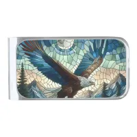 Mosaic Bear and Eagle in the Mountains