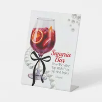 Sangria & Sass Sangria Bar Pedestal Sign