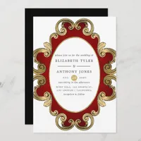 Ornate Christmas Vintage Gothic Baroque Wedding Invitation