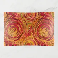 Colorful Fall Foliage Abstract Trinket Tray