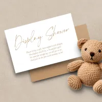 Modern Tan Brown Handwritten Display Shower Enclosure Card