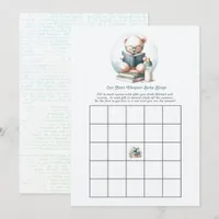 Storybook Our Next Chapter Baby Shower Bingo Game Invitation