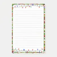 Christmas Lights Holidays Lined Post-it Notes