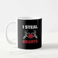 Steal Hearts Valentines Day Funny Skeleton Hand Coffee Mug