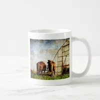 Two Horses Ready For Work Coffee Mug