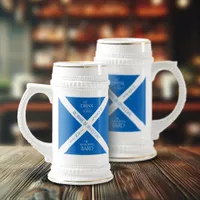 Eat Drink and Toast Robbie Burns Scottish Flag Beer Stein