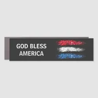 *~* GOD BLESS AMERICA Simple American Flag Car Magnet
