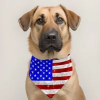 USA flag patriotic Pet Bandana Collar