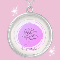 July Water Lily Necklace - Personalized