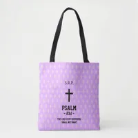 Mauve Diamonds Pattern Bible Verse Christian Tote Bag