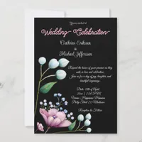 Elegant Floral Wedding Soft Botanical Romance Invitation