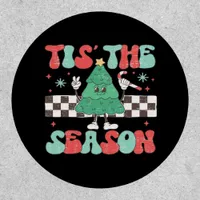 Tis Season Retro Womans Holiday Patch