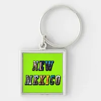 New Mexico Picture Text Keychain